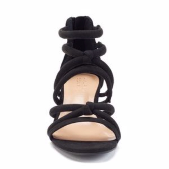 LC LAUREN CONRAD Sandals Taupe Tube Strap Wedge - Picture 3 of 6